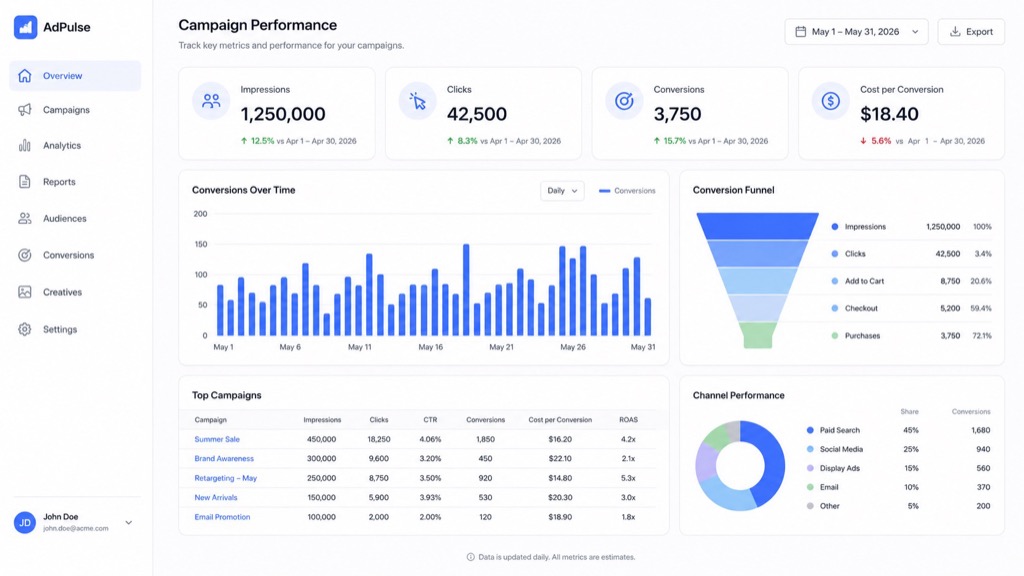 /dashboard &mdash; Metrics or control panel