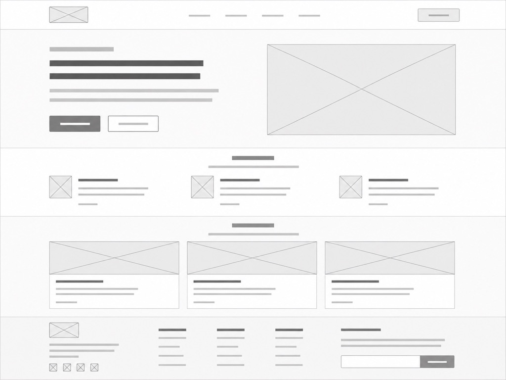 /wireframe &mdash; Structural wireframe of an interface