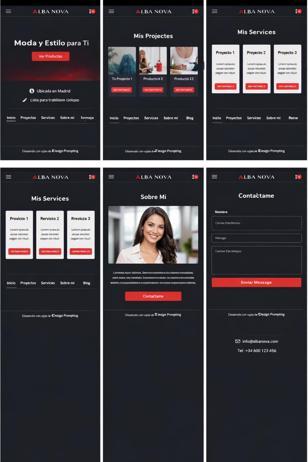 Alba Nova — vista previa del theme