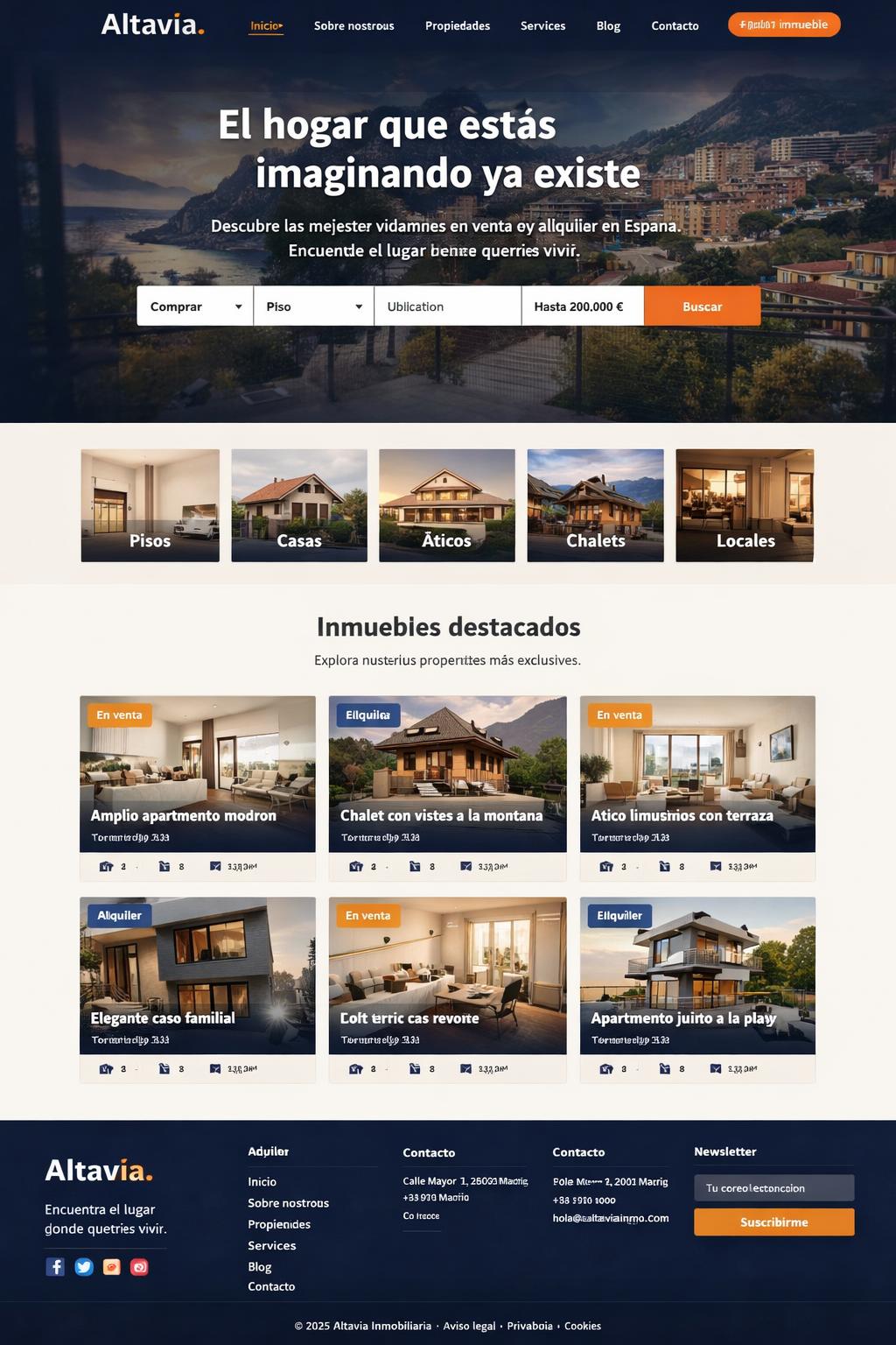 Altavía Inmobiliaria — vista previa del theme