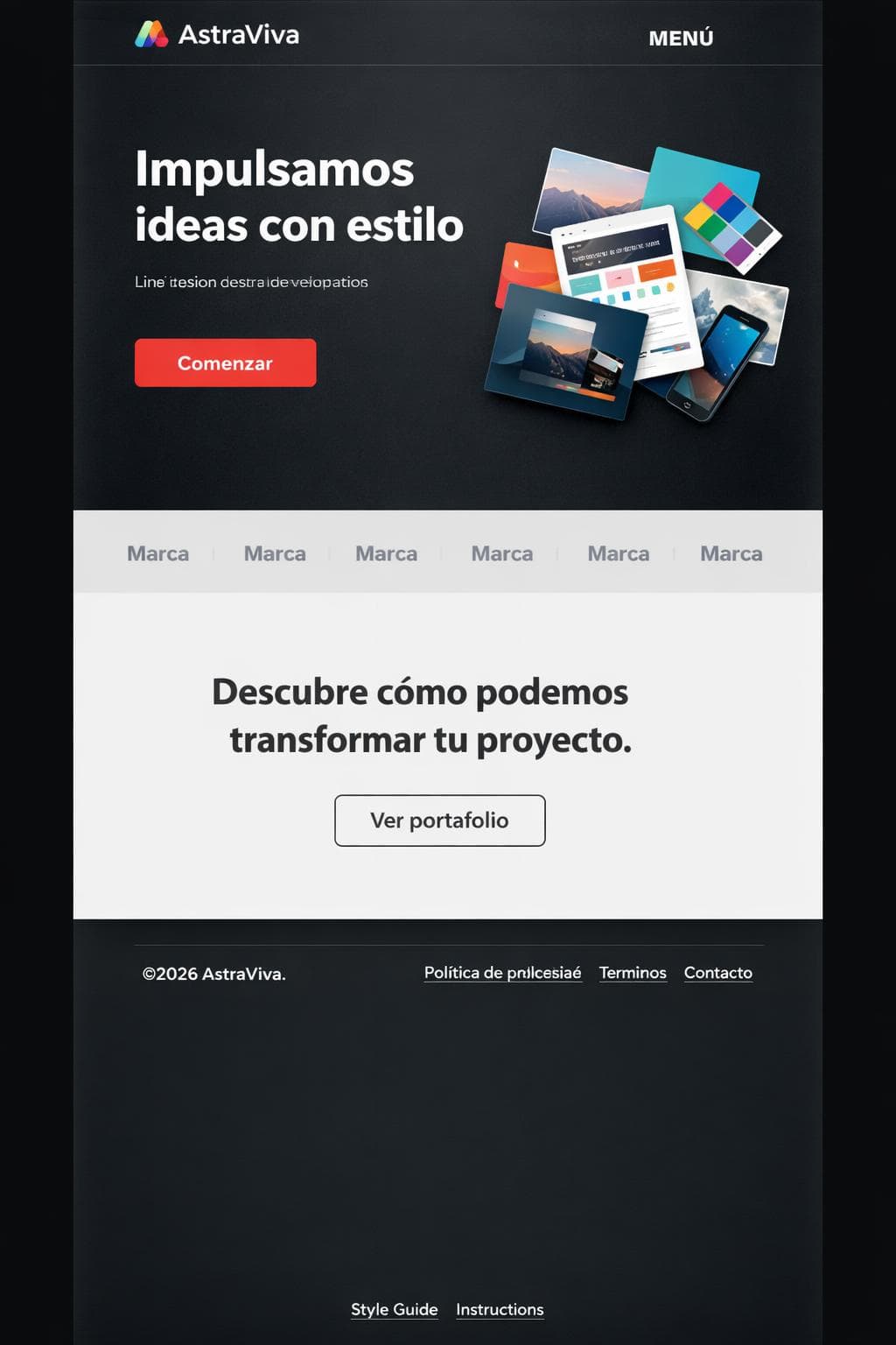 AstraViva — vista previa del theme