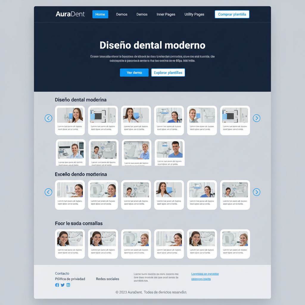 AuraDent — vista previa del theme