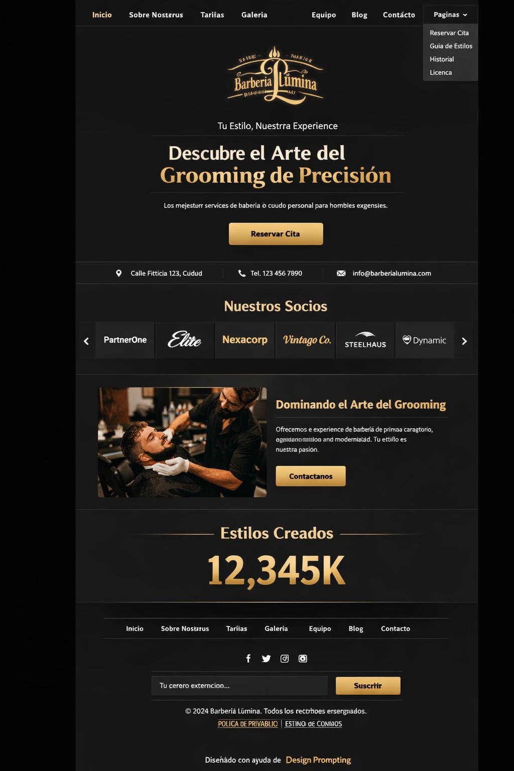 Barbería Lúmina — vista previa