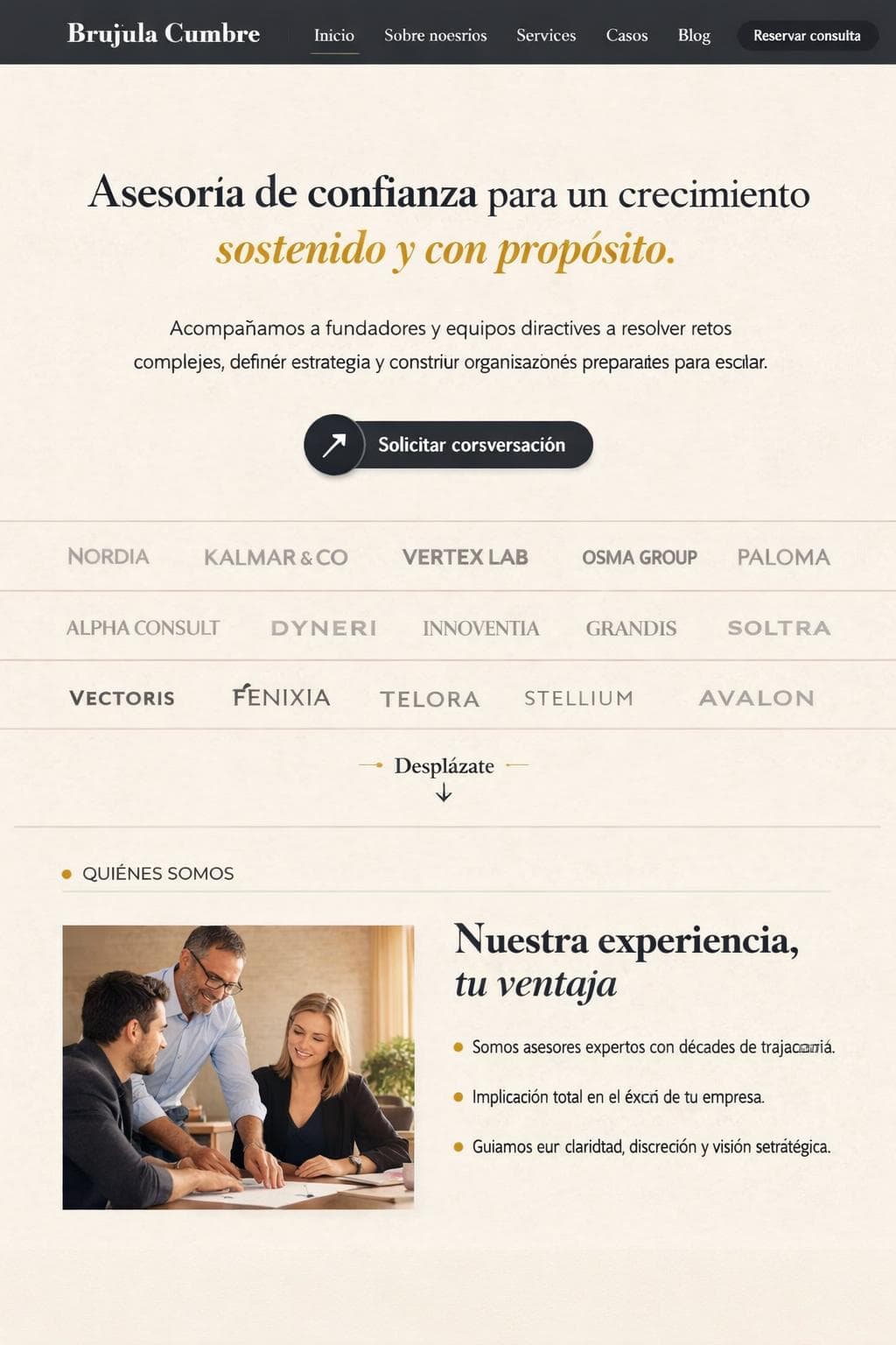 Brújula Cumbre — vista previa del theme
