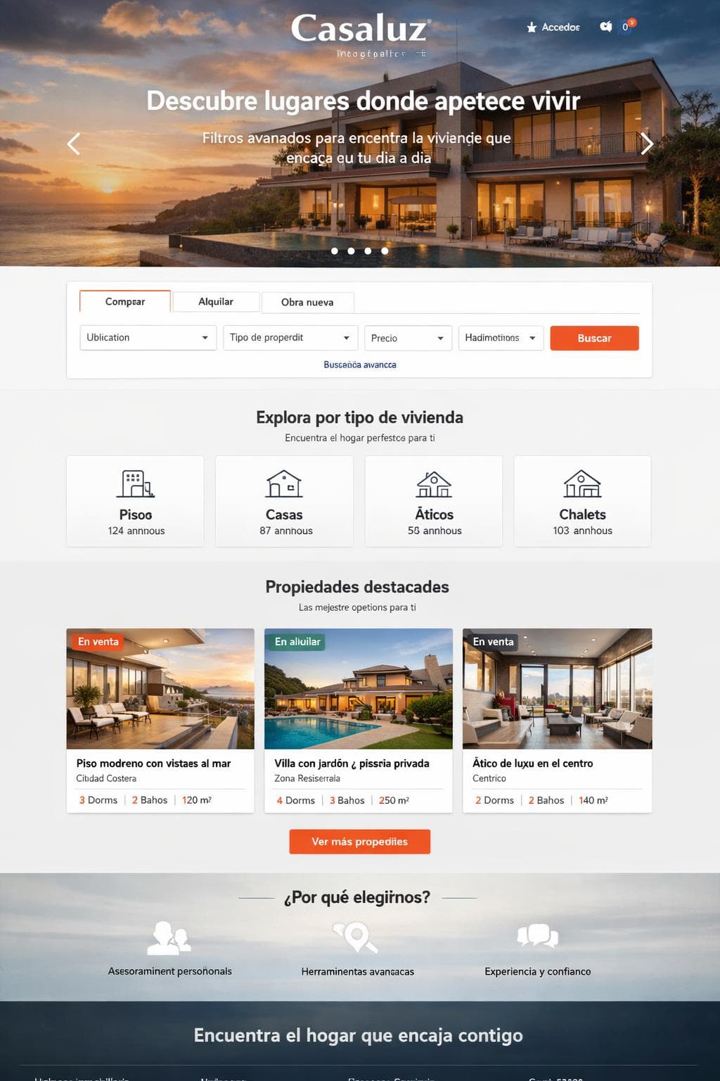 Casaluz Inmobiliaria &mdash; vista previa del theme