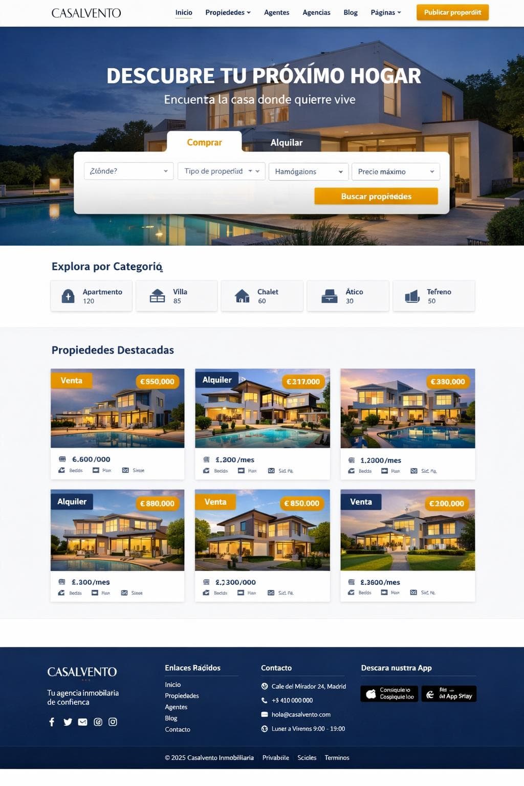 Casalvento Inmobiliaria &mdash; vista previa del theme