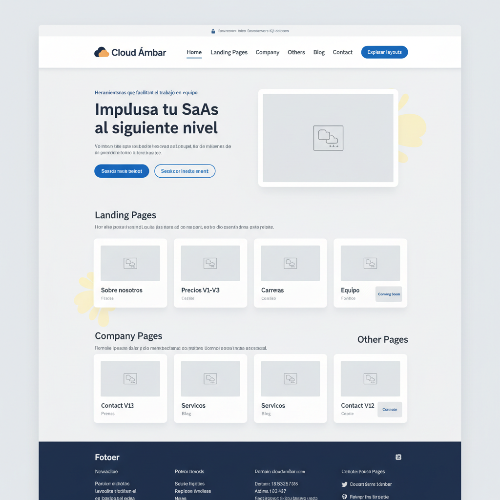 Cloud Ámbar — vista previa del theme