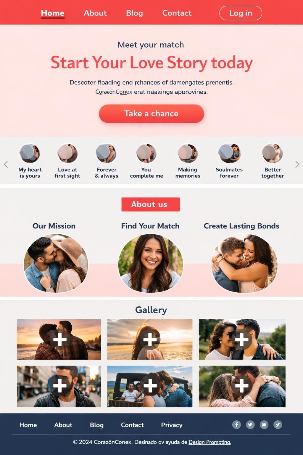 Coraz&oacute;nConex &mdash; vista previa del theme