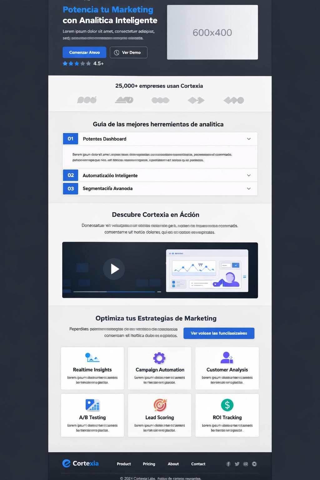 Cortexia Labs &mdash; vista previa del theme