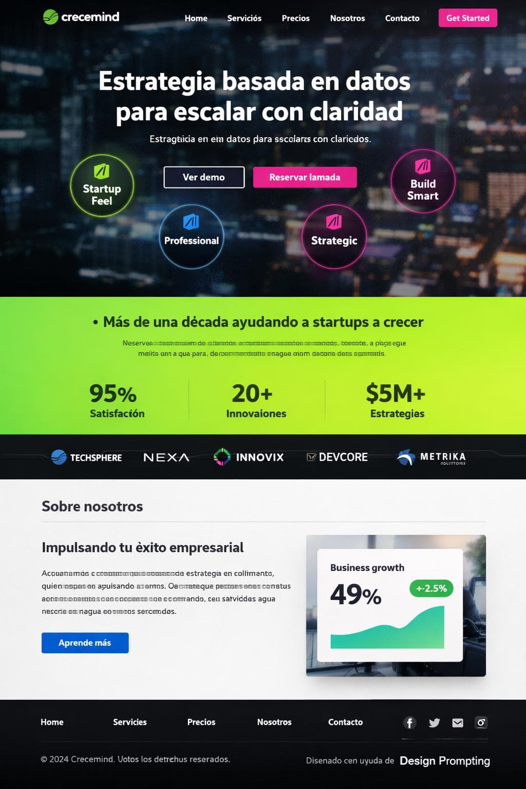 Crecemind &mdash; vista previa del theme
