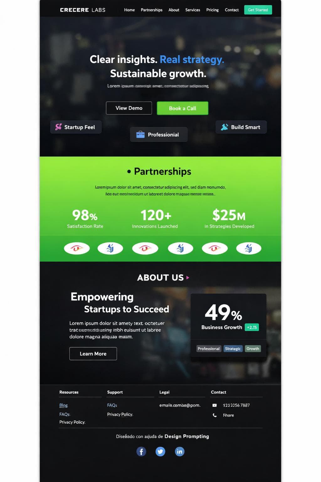 Crecere Labs &mdash; vista previa del theme