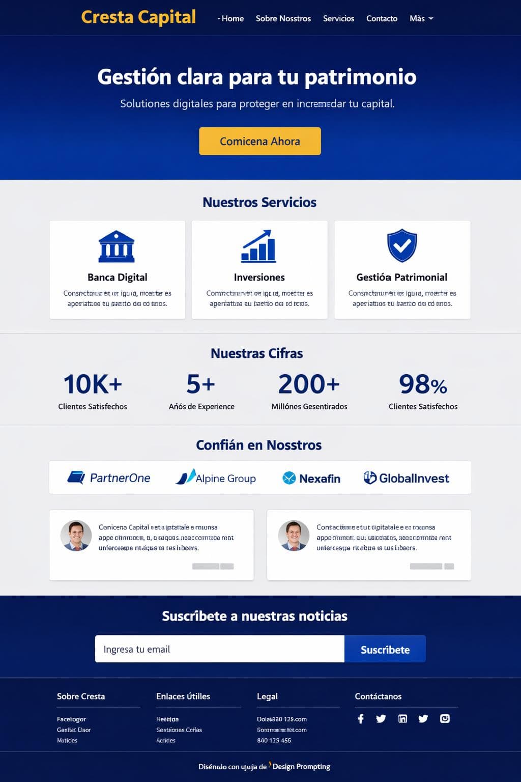 Cresta Capital &mdash; vista previa del theme