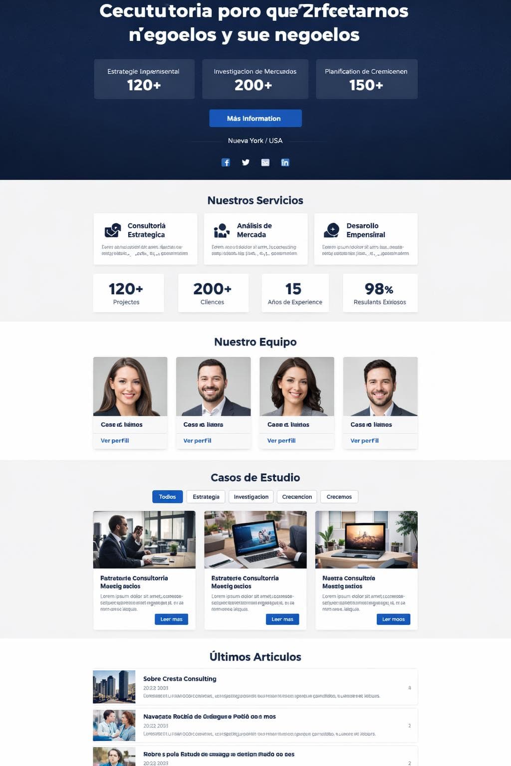 Cresta Consulting &mdash; vista previa del theme