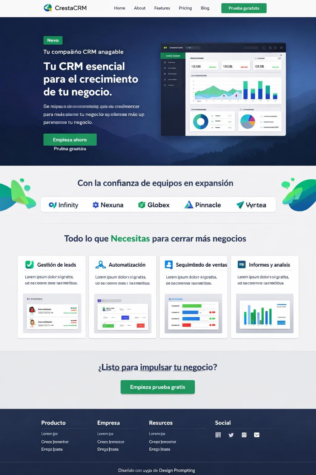 CrestaCRM &mdash; vista previa del theme