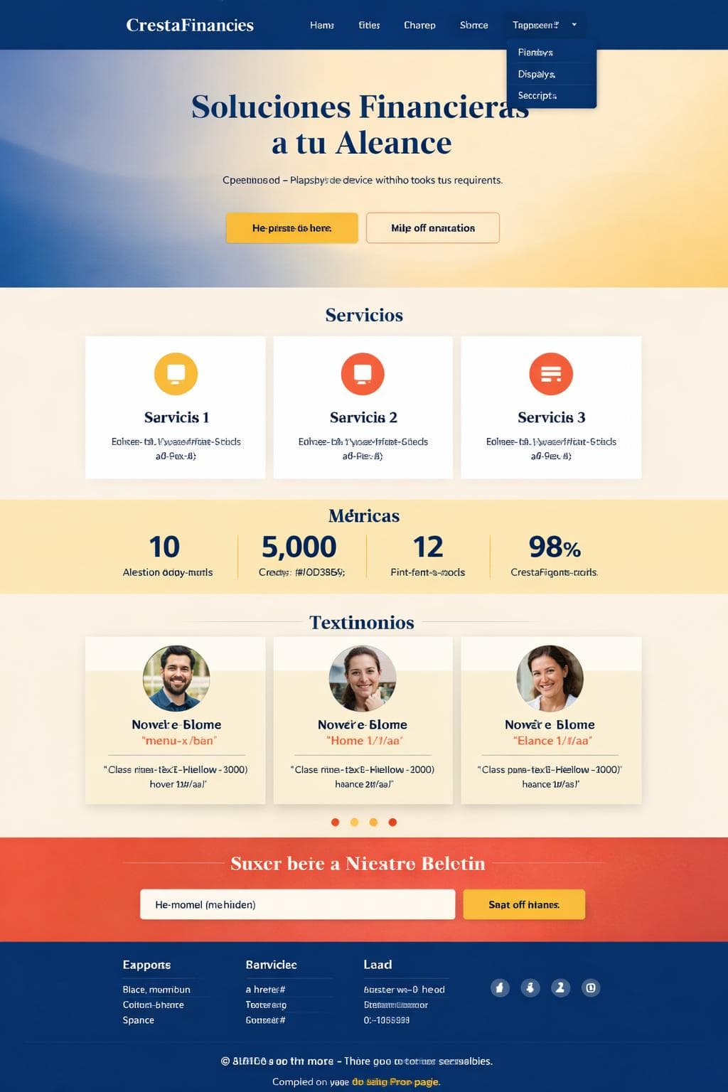 CrestaFinanzas &mdash; vista previa del theme