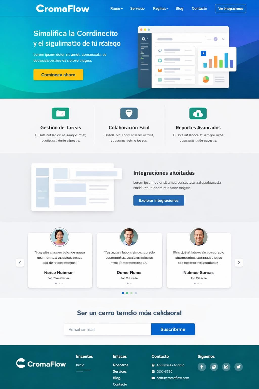 CromaFlow &mdash; vista previa del theme