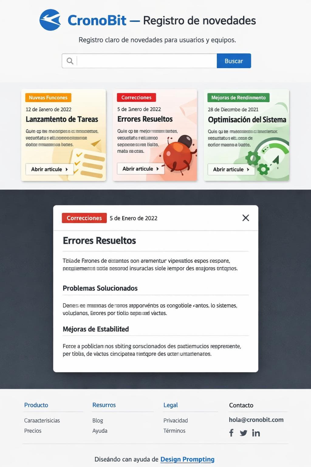 CronoBit &mdash; vista previa del theme