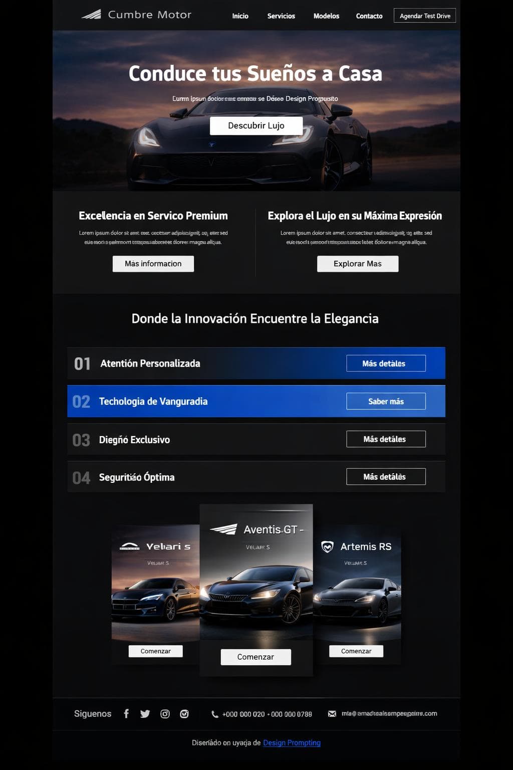 Cumbre Motor &mdash; vista previa del theme