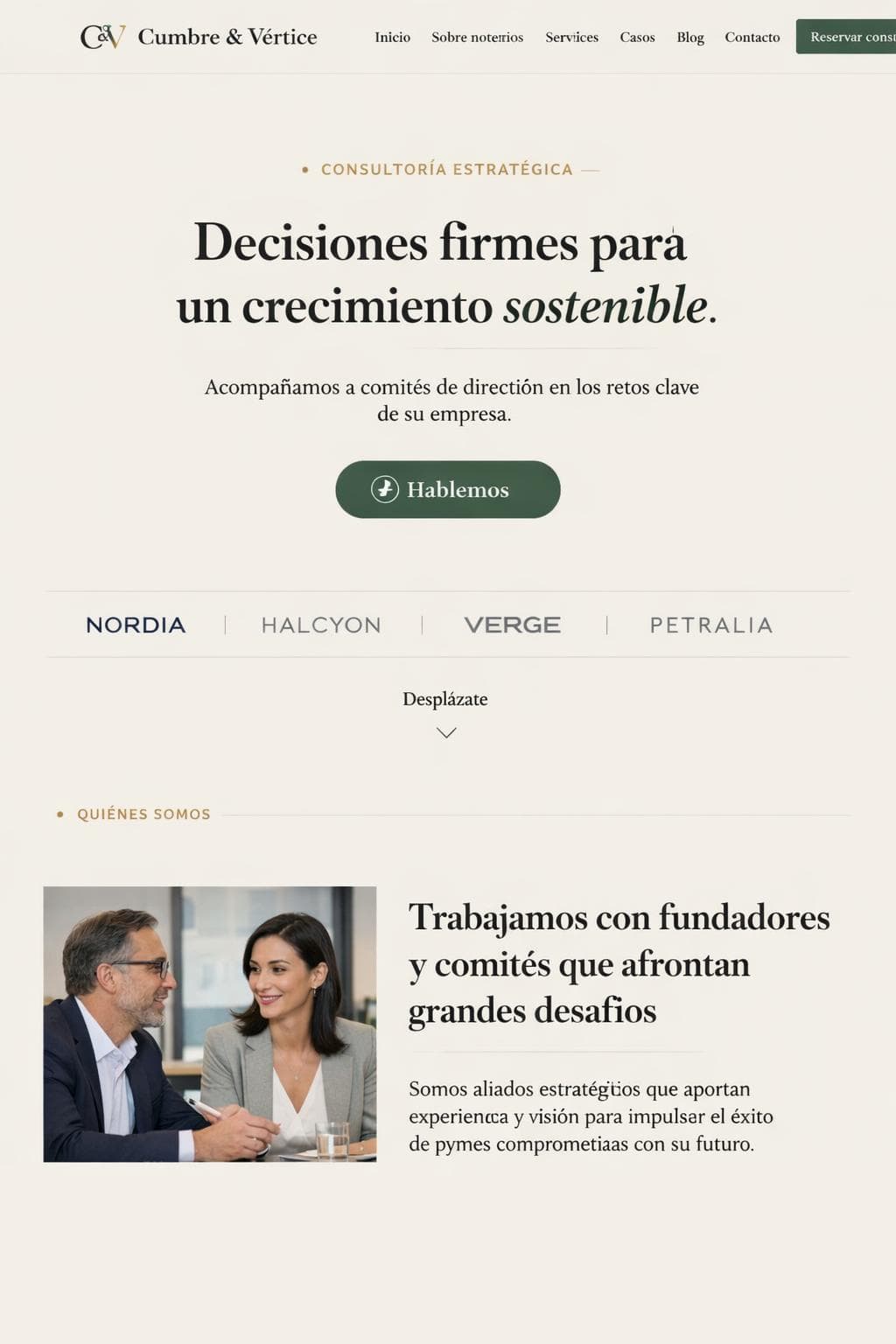 Cumbre & V&eacute;rtice &mdash; vista previa del theme