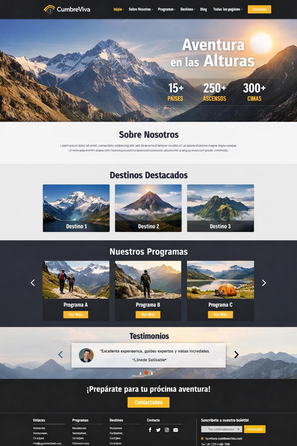 CumbreViva &mdash; vista previa del theme