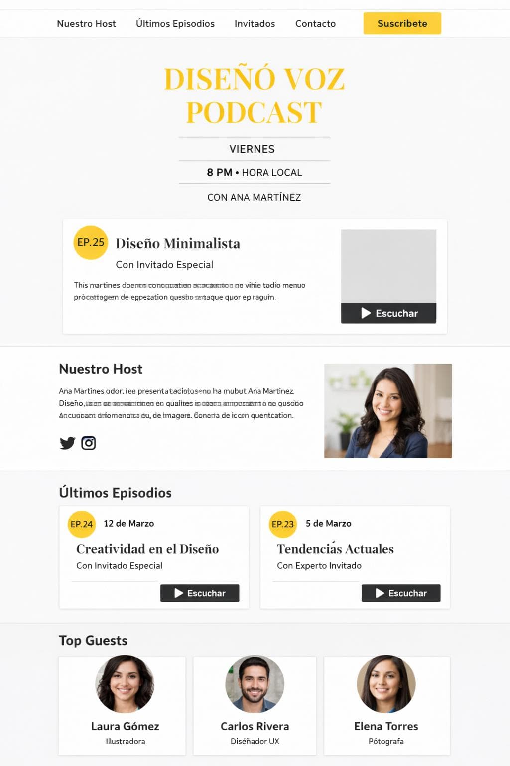 Dise&ntilde;oVoz &mdash; vista previa del theme