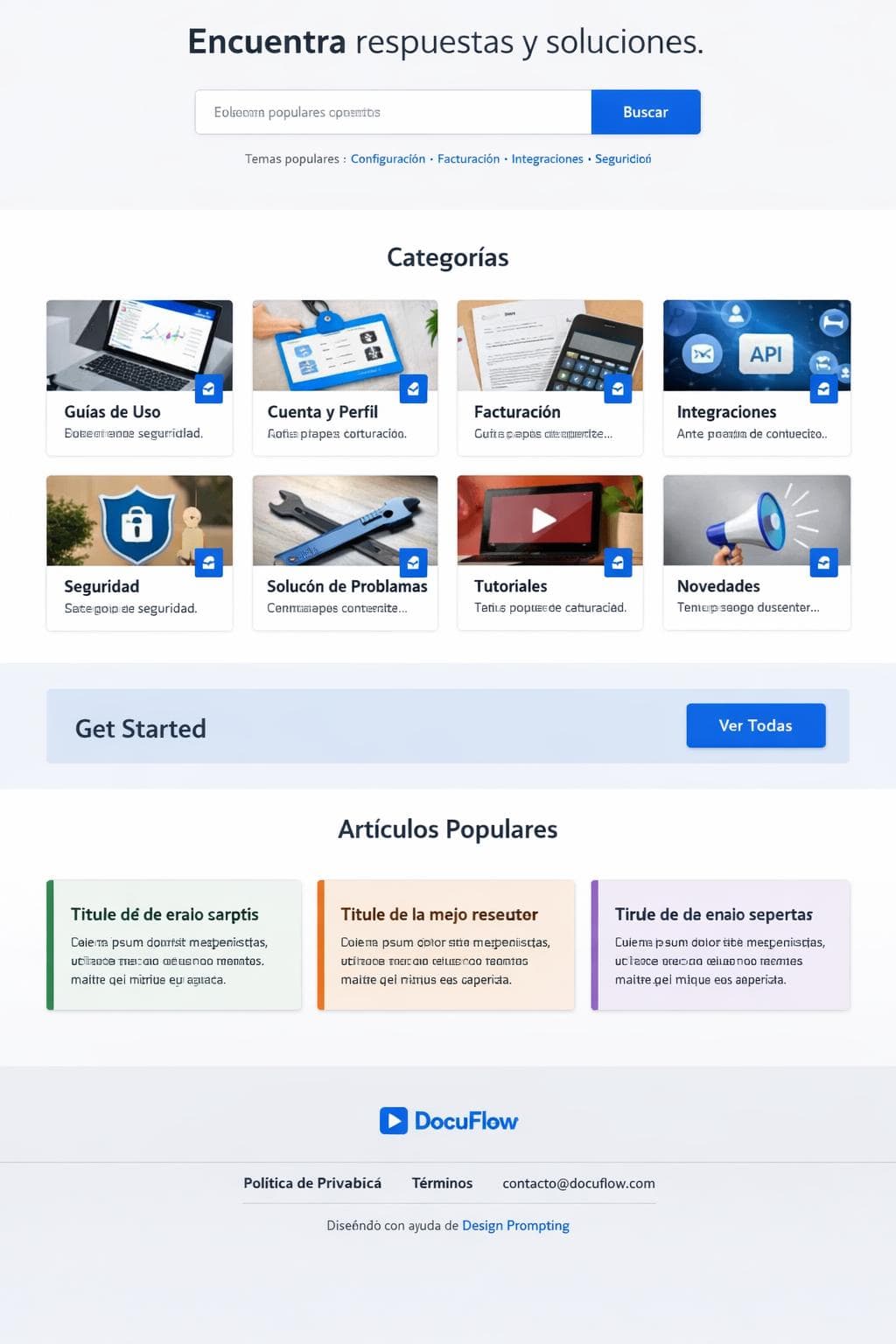 DocuFlow &mdash; vista previa del theme