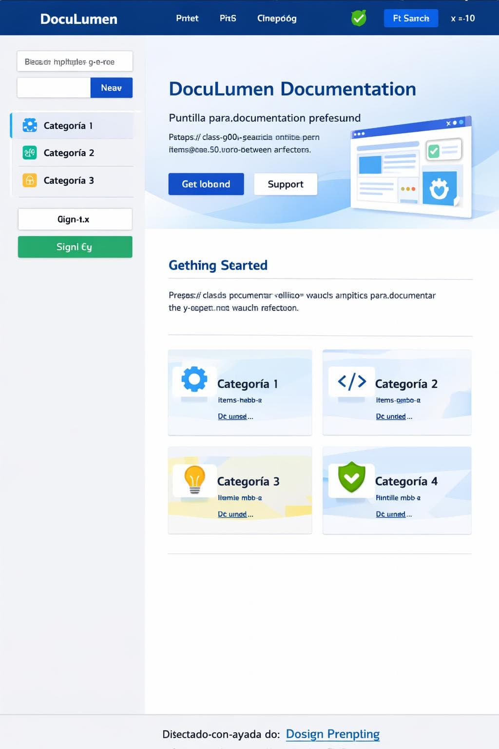 DocuLumen &mdash; vista previa del theme