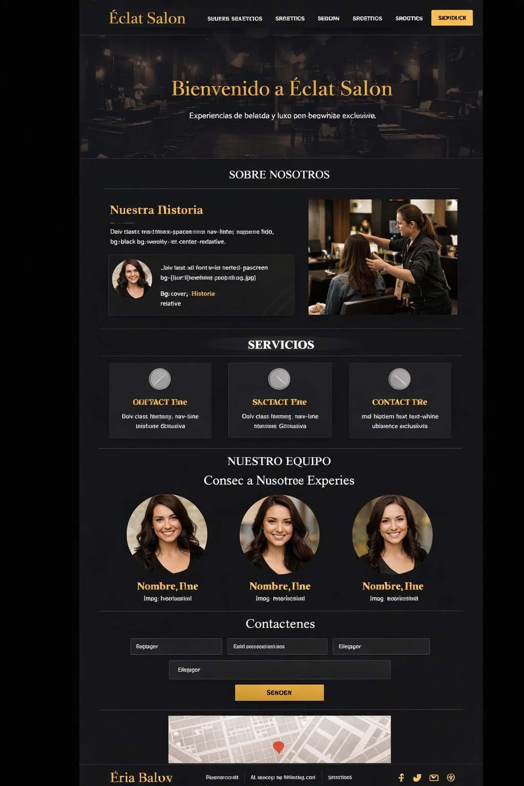 &Eacute;clat Salon &mdash; vista previa del theme