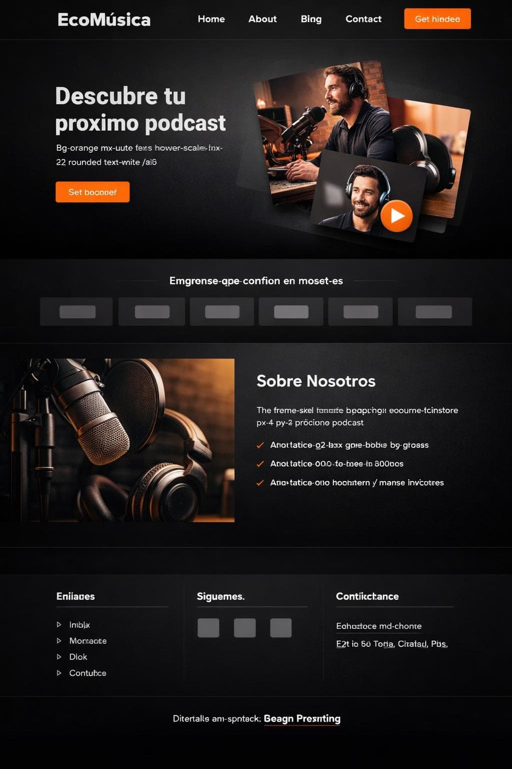 EcoM&uacute;sica &mdash; vista previa del theme
