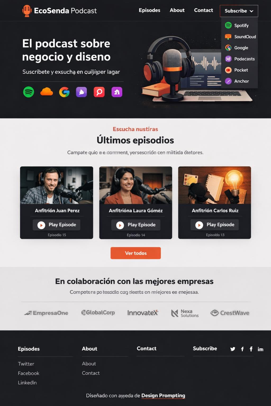EcoSenda Podcast &mdash; vista previa del theme