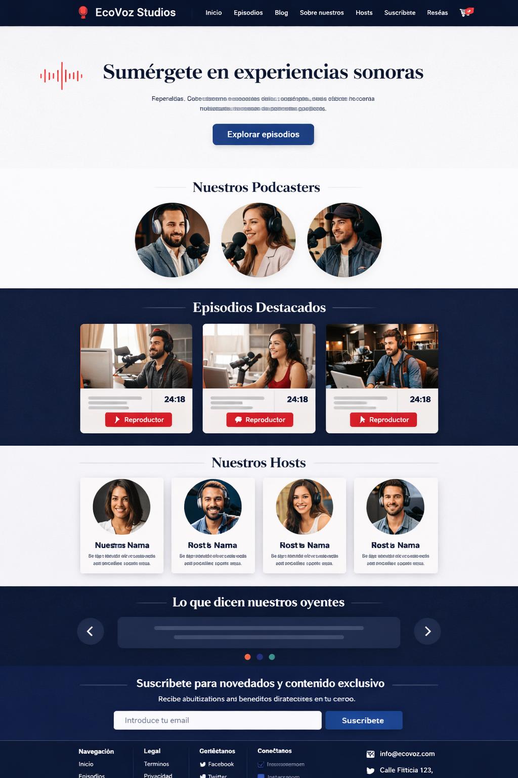 EcoVoz Studios — vista previa