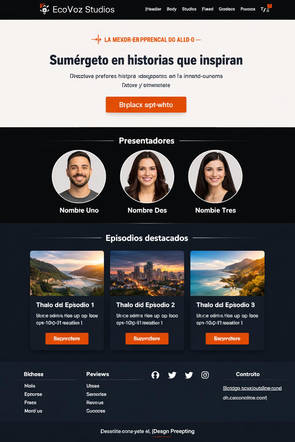 EcoVoz Studios — vista previa
