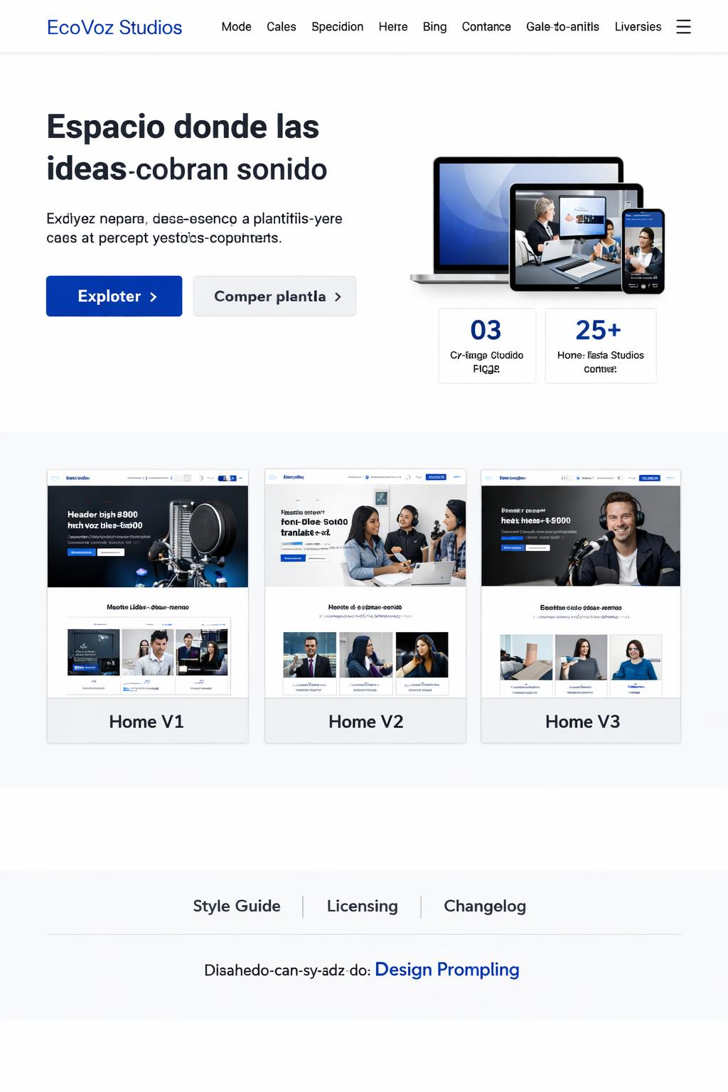 EcoVoz Studios — vista previa
