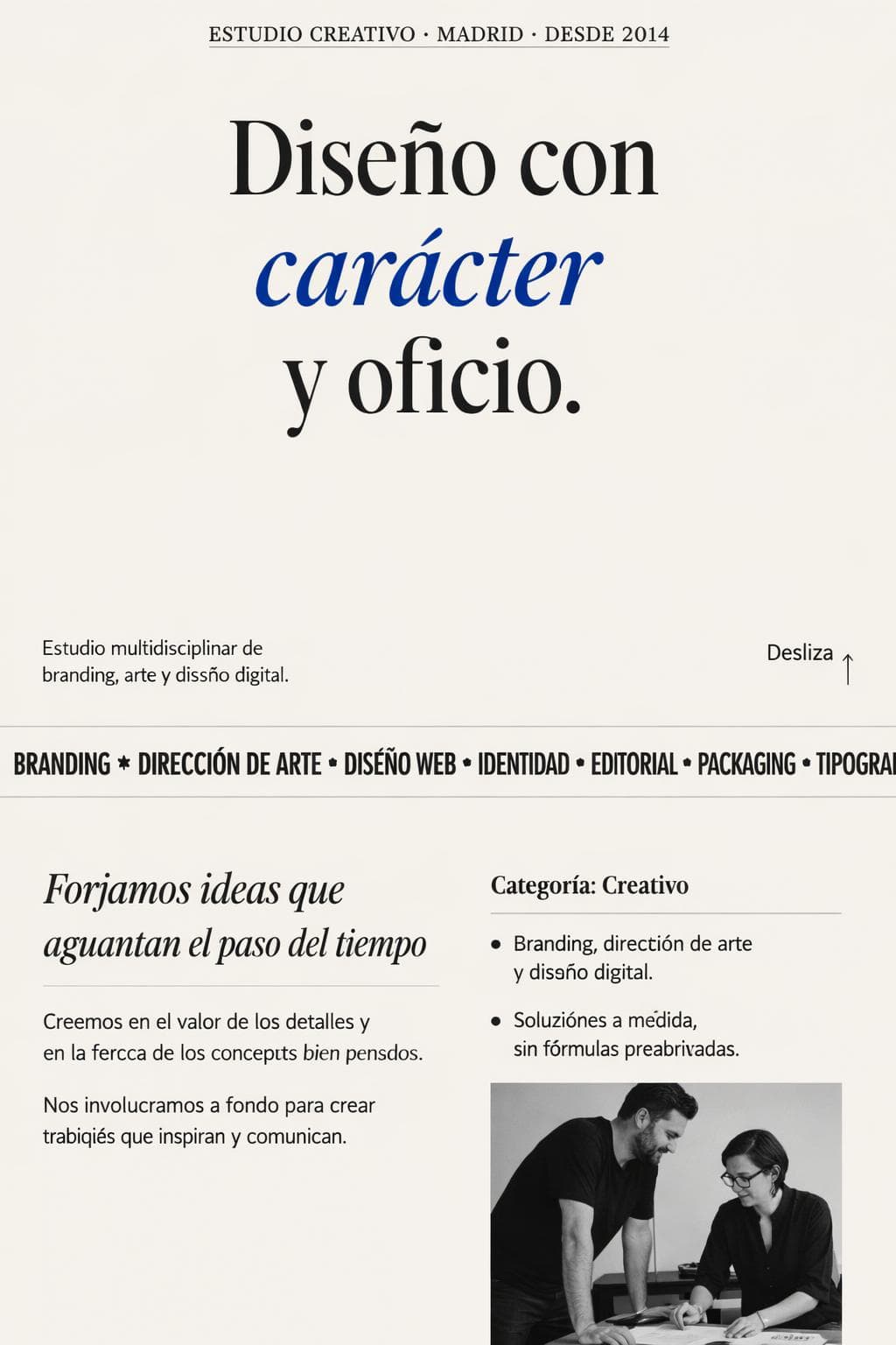 Estudio Fundición — vista previa del theme
