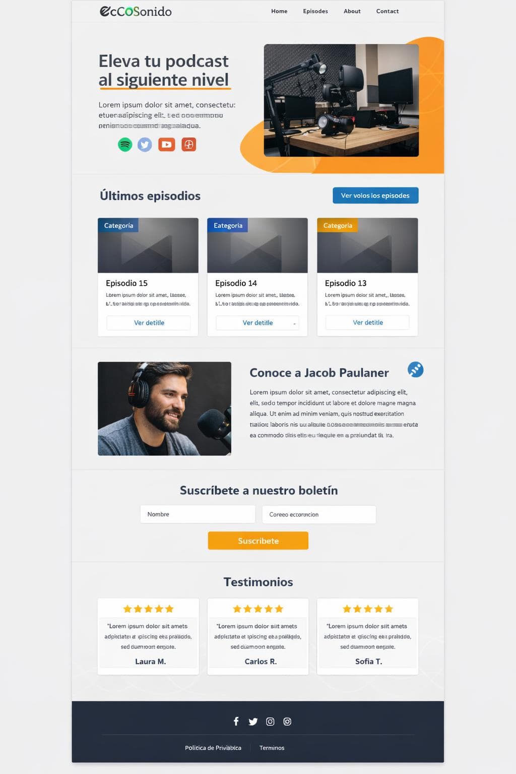 Glow Delta &mdash; vista previa del theme