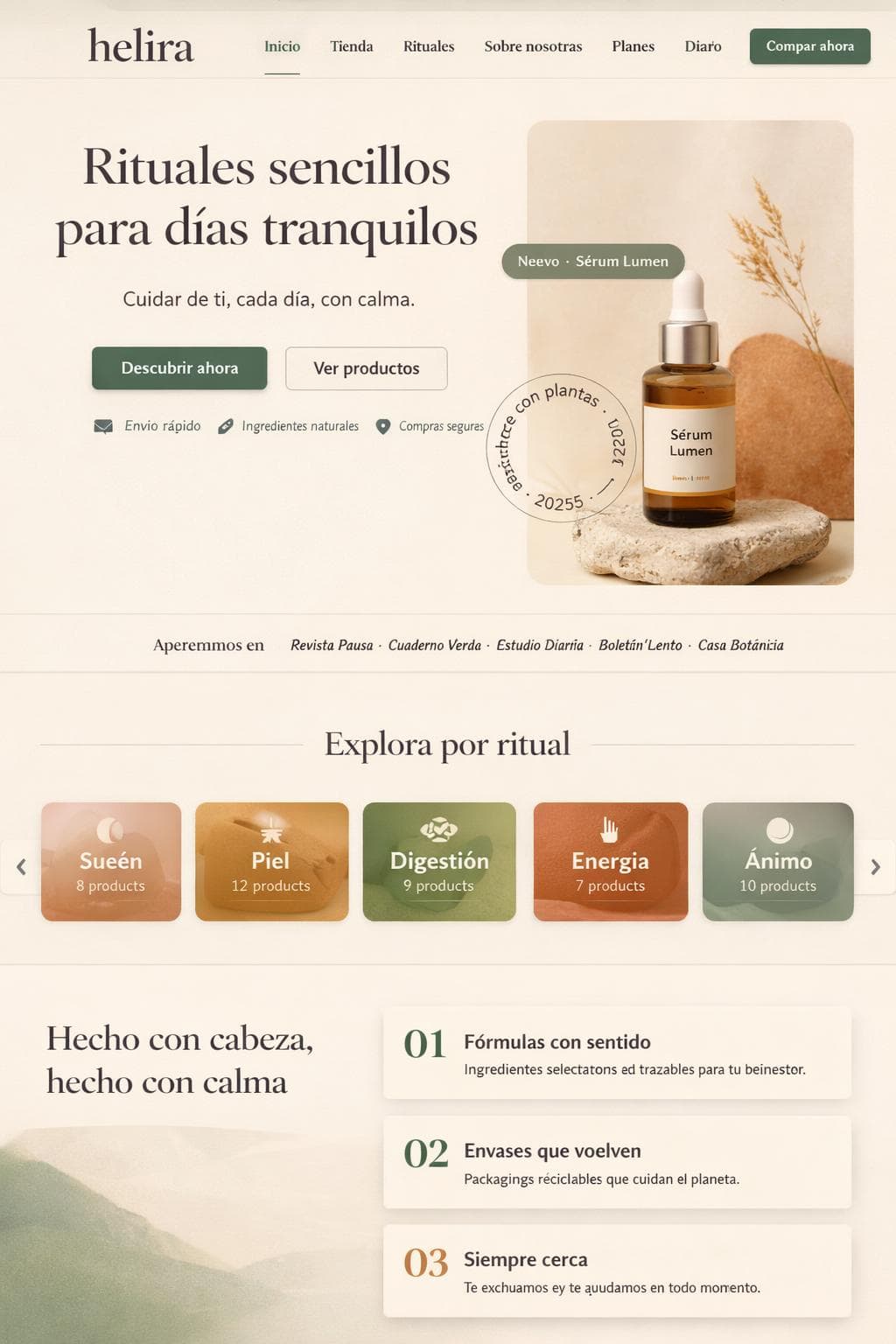 Helira Care — vista previa del theme