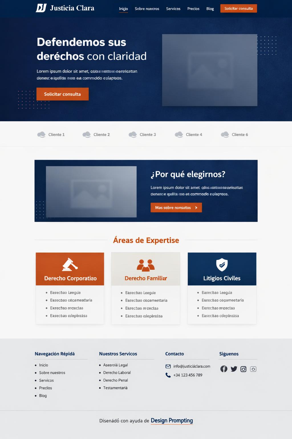 Justicia Clara — vista previa del theme