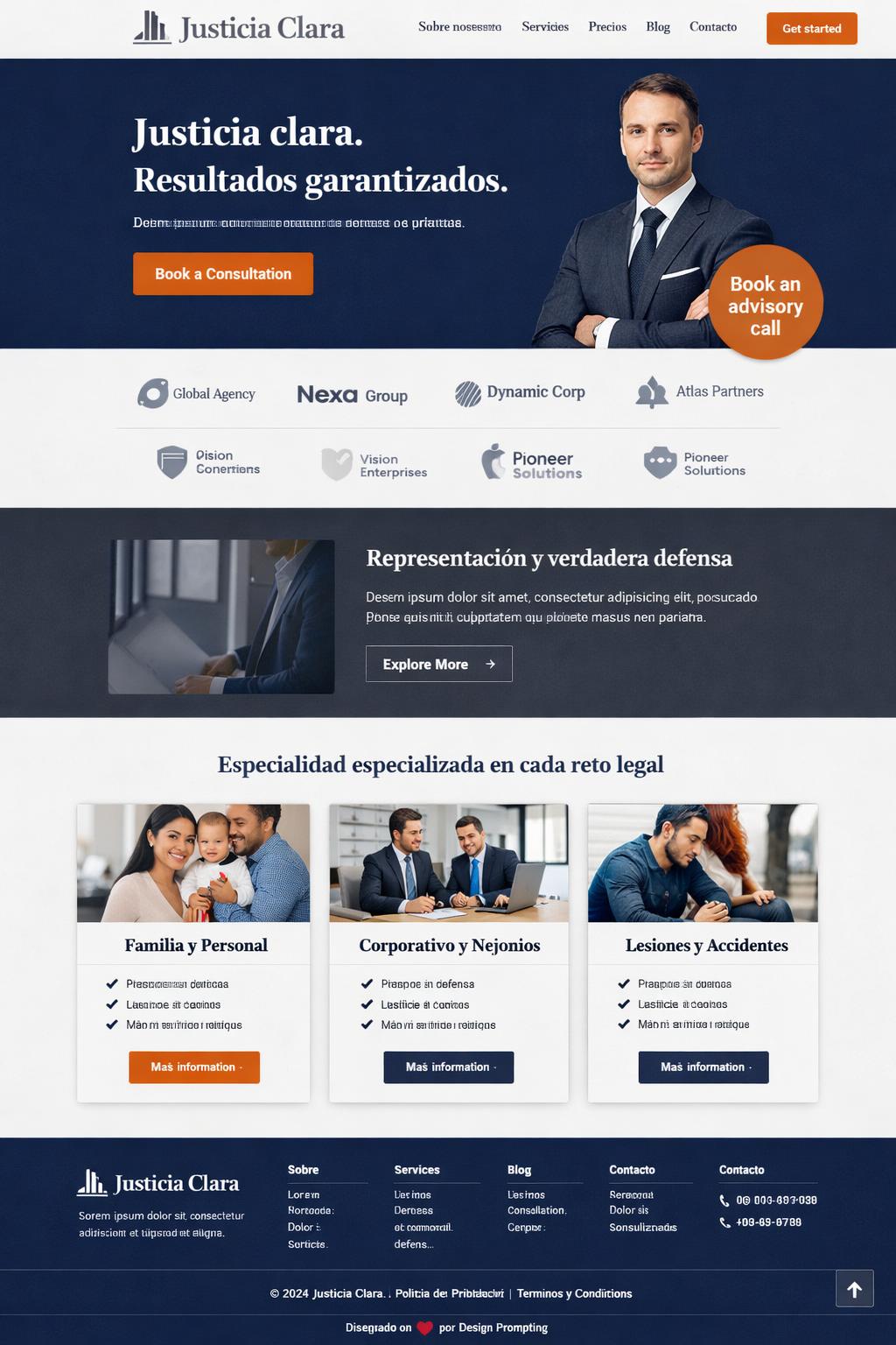 Justicia Clara — vista previa del theme