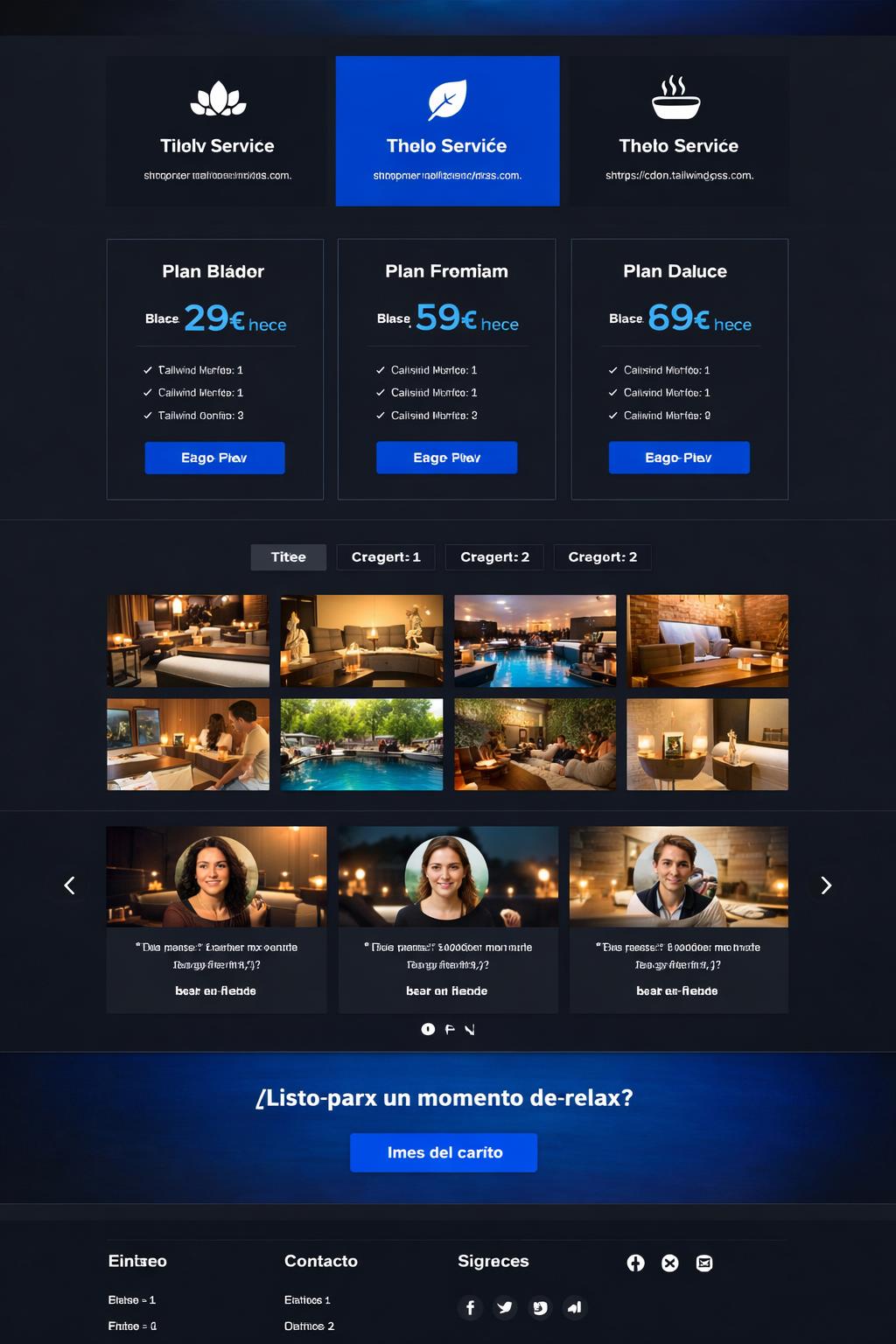 LavaLux Spa — vista previa del theme
