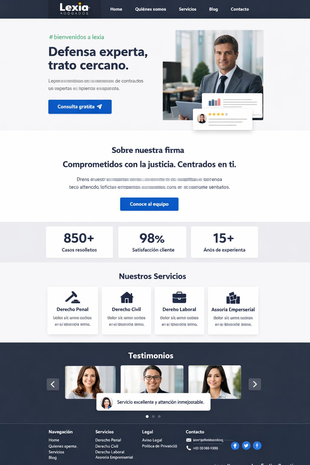 Lexia Abogados — vista previa