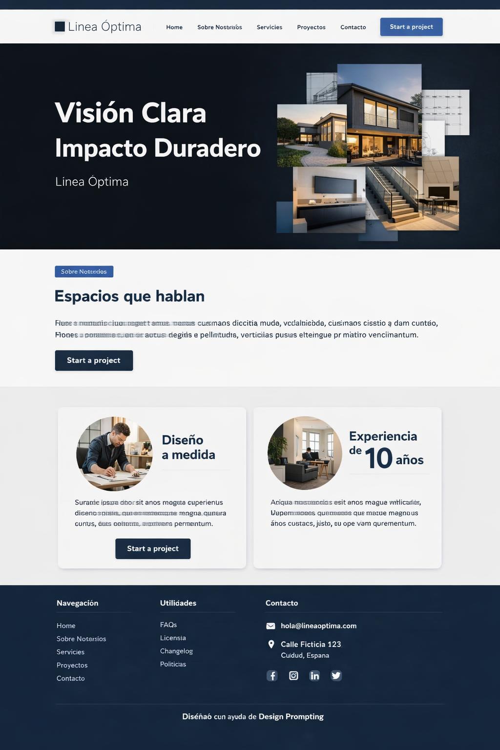 Línea Óptima — vista previa del theme