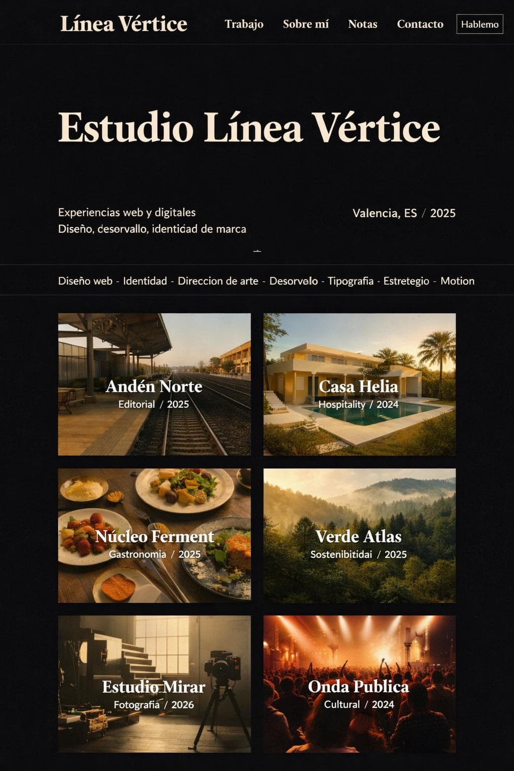L&iacute;nea V&eacute;rtice &mdash; vista previa del theme
