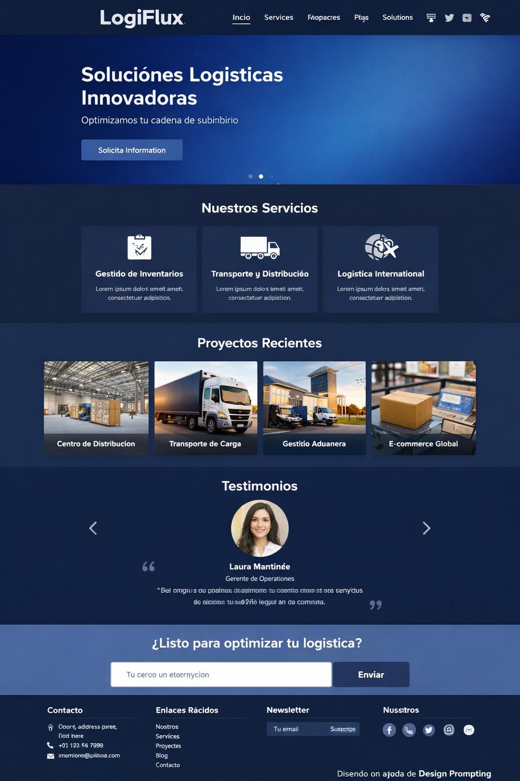 LogiFlux — vista previa del theme