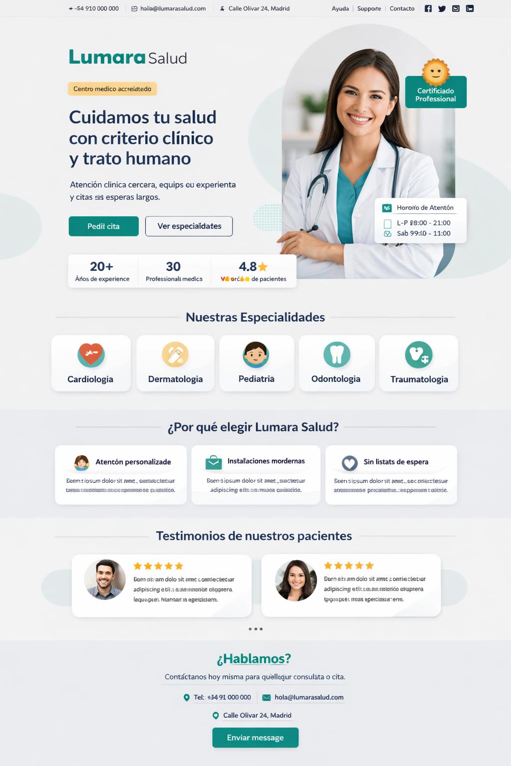 Lumara Salud — vista previa del theme