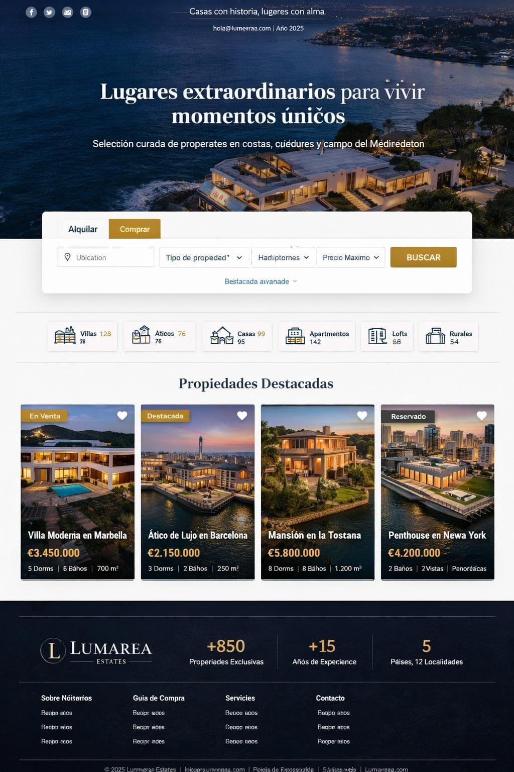 Lumarea Estates &mdash; vista previa del theme
