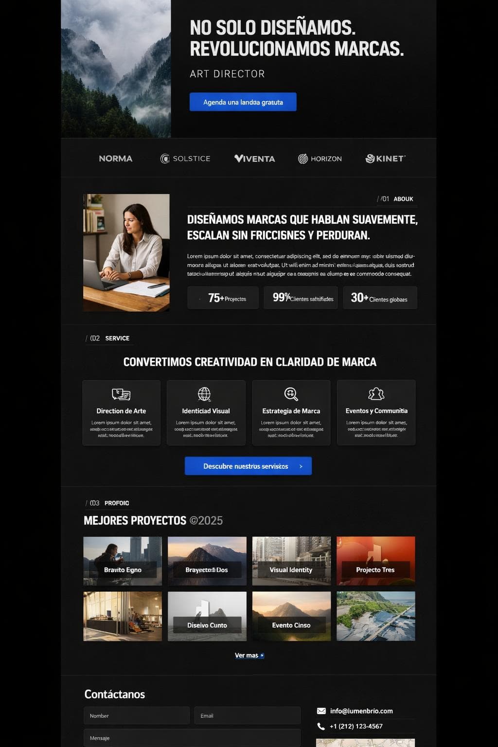 Lúmen Brío — vista previa del theme
