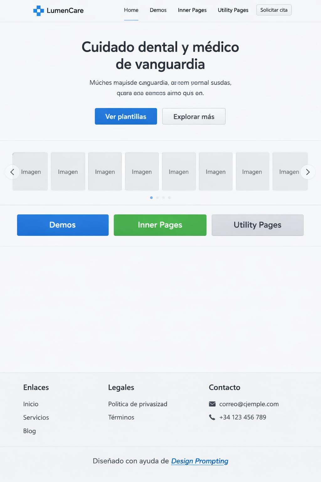 LumenCare — vista previa del theme
