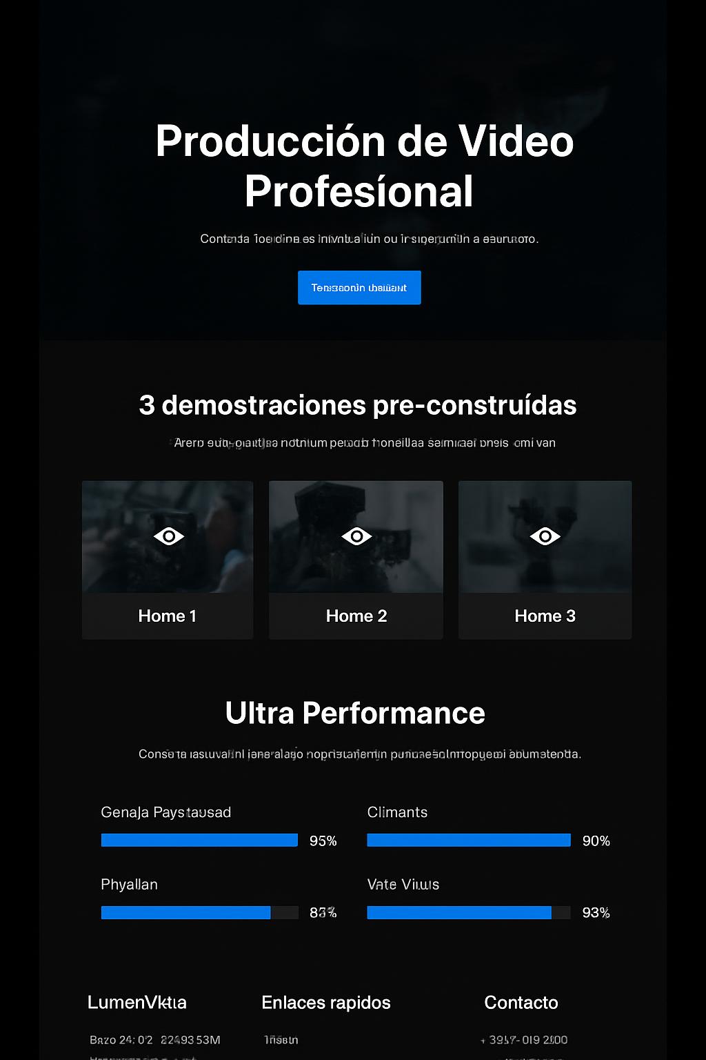 LumenVista — vista previa del theme