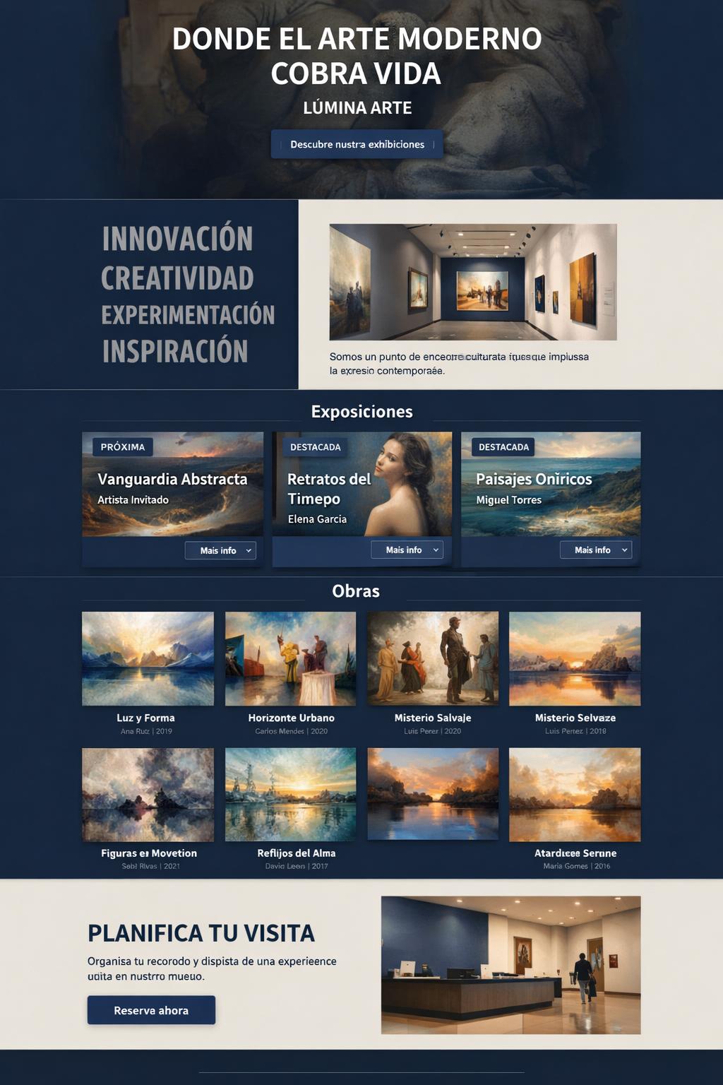 Lúmina Arte — vista previa del theme