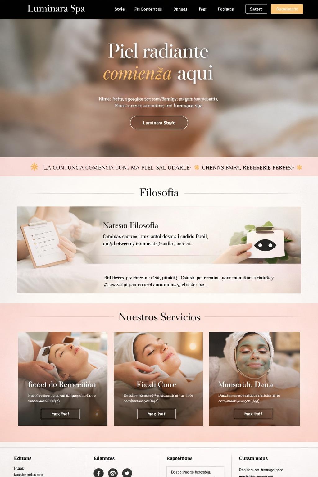Luminara Spa — vista previa